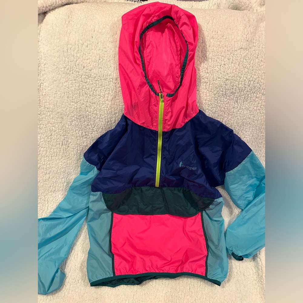 COTOPAXI Womens' Pink Blue 1/2 Zip Windbreaker Rain Jacket Size L